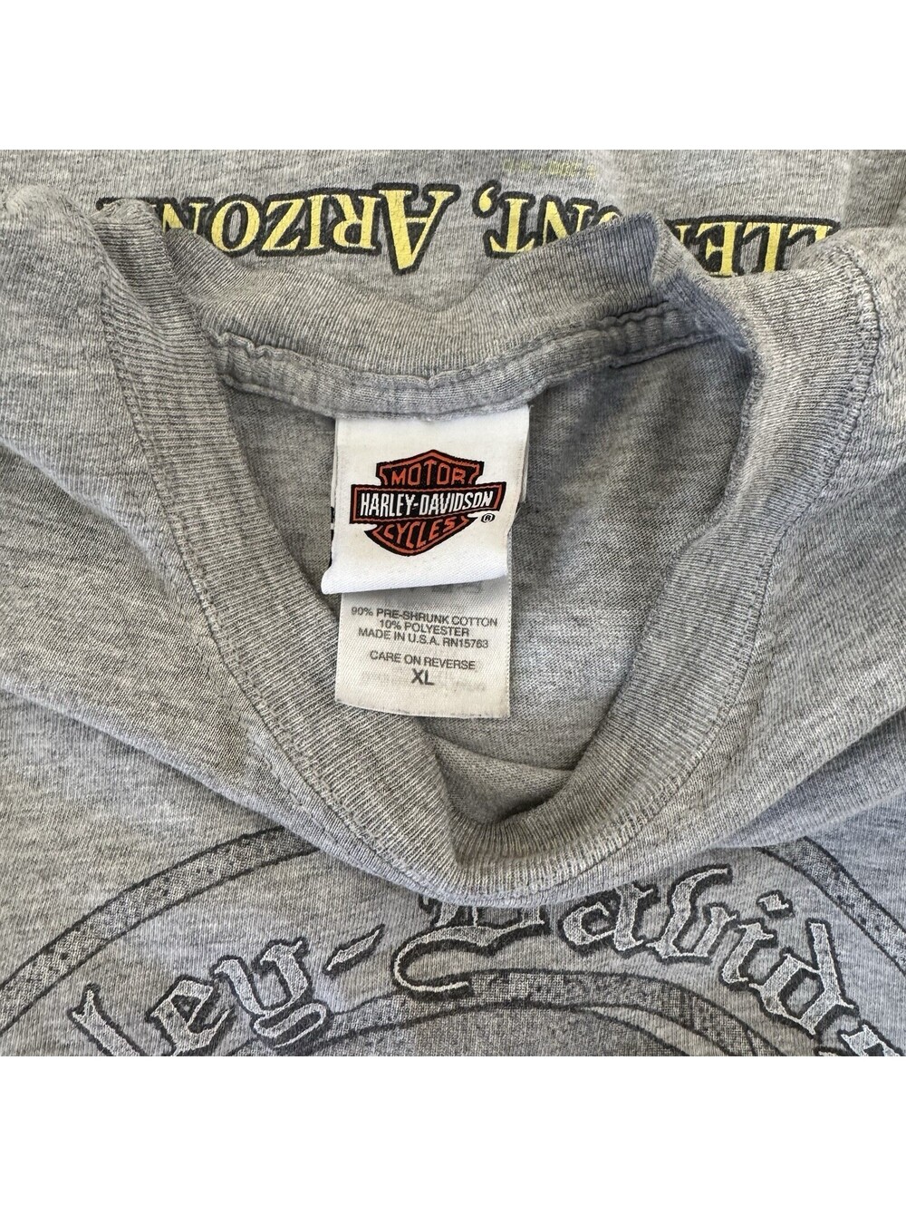 Harley Davidson 2007 Grand Canyon Y2K Shirt XL Gray Skull - Picture 3 of 10